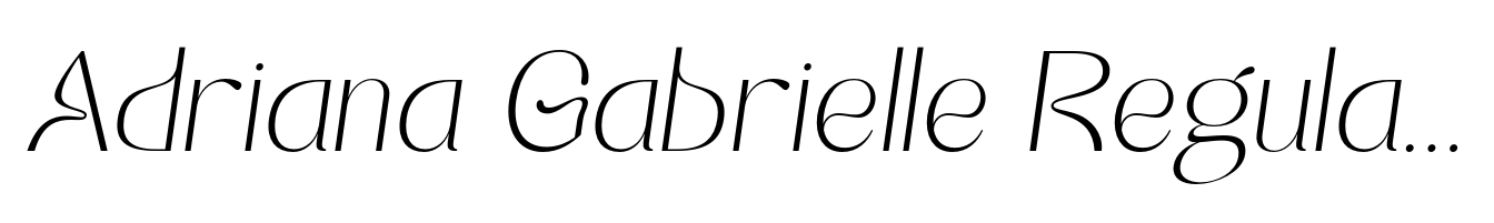Adriana Gabrielle Regular Italic